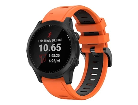 Correa De Reloj Inteligente Para Garmin Forerunner 945, Correa De Reloj De Silicona Deportiva De Dos Colores, Naranja Y Negro, 22Mm VENISYMLIS
