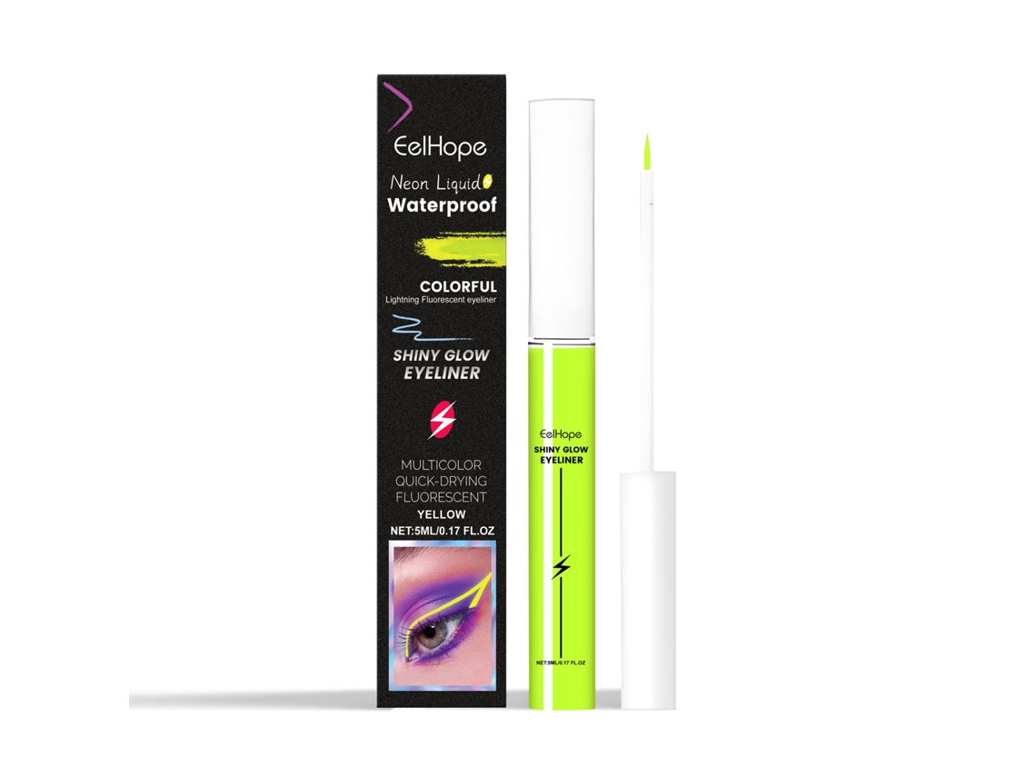 Delineador de ojos amarillo fluorescente