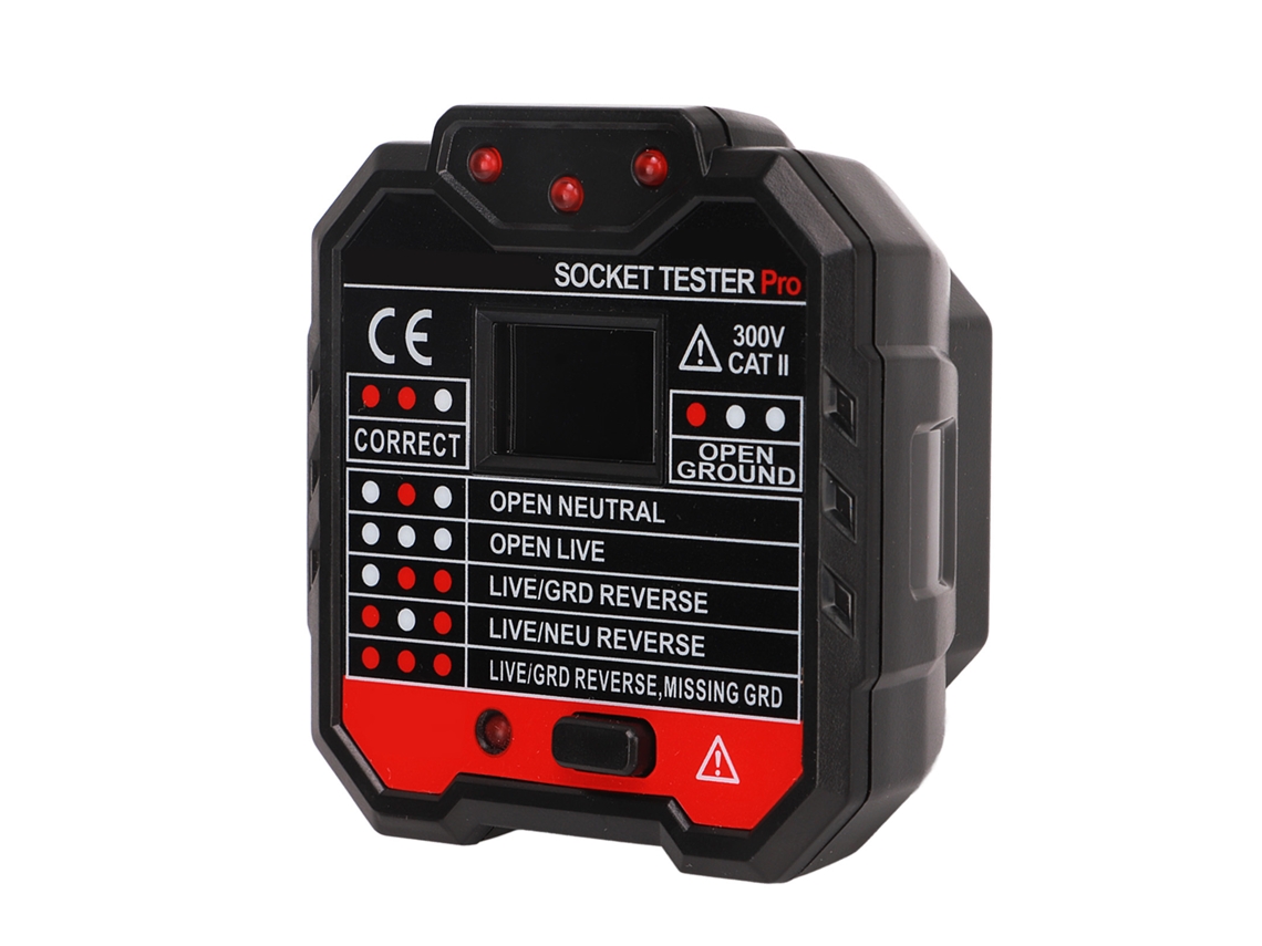 Probador De Tomacorrientes Eléctricos, Detector De Receptáculos, Comprobador De Polaridad, Voltaje De Fase Para El Hogar 48~