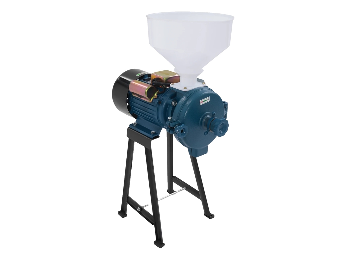 Molinillo eléctrico de granos, 2200 W de potencia, alta eficiencia de molienda, azul.