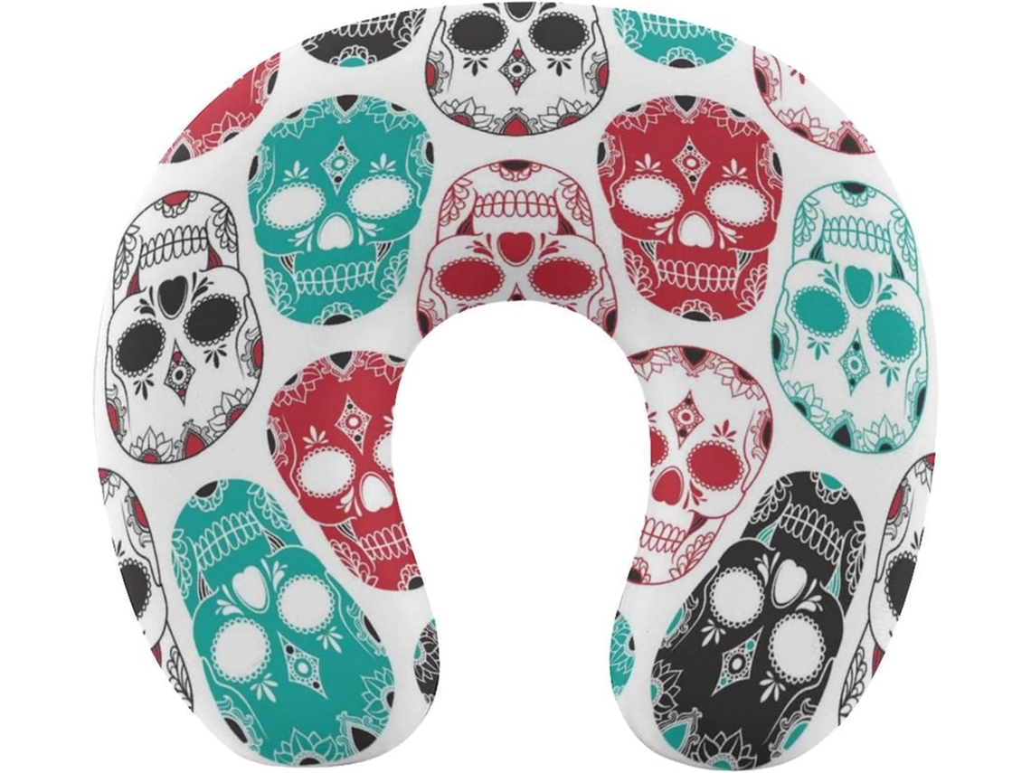 Almohada Viaje: Cabeza Soporte Espuma Viscoelástica Viscoelástica Fácil Relajación Cómodos Familia.brfácil