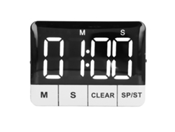 Temporizador LED digital con temporizador de cuenta regresiva e imán para la gestión del tiempo en la cocina y el estudio.