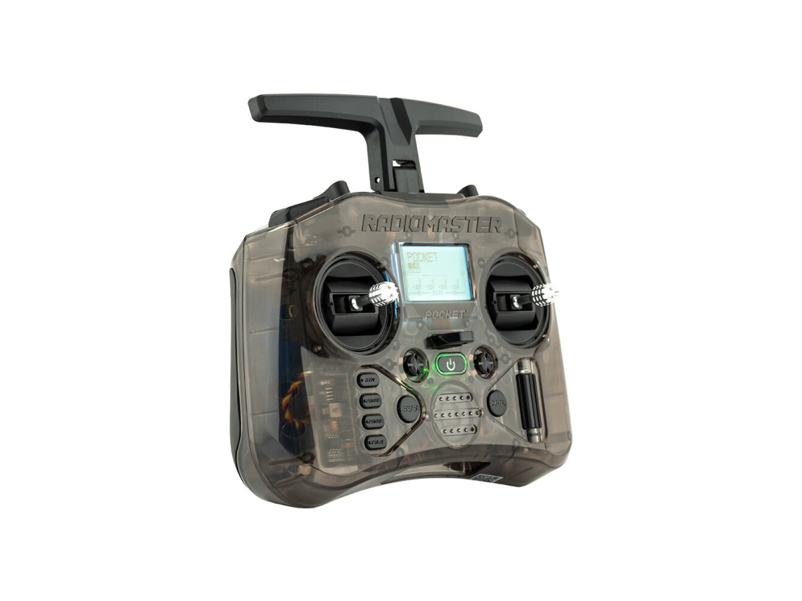 Transmisor Blanco Transparente elrsversión Fccradiomaster Pocket 2.4ghz 16ch Elrs/cc2500 Hall Gimbals Edgetx Luces Led Drones Fpv Rc Racer