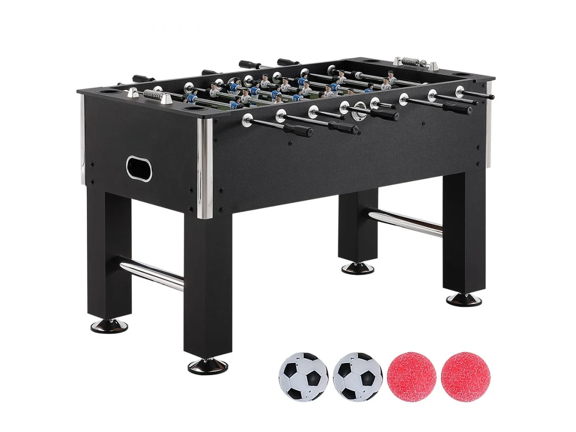 Mesa de Futbolín de 140 cm con 4 Bolas y Portavasos Tekmaquinas