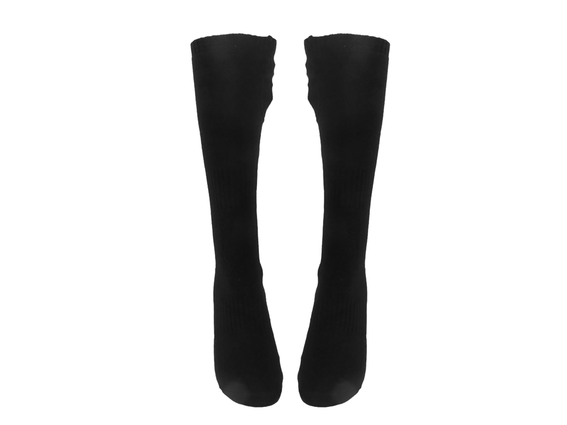 2026-1 Par De Calcetines Calientes Eléctricos Con Batería Lavables De Algodón Medias Térmicas Para Exterior Negro