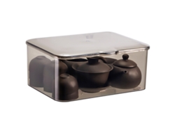 Caja De Almacenamiento Transparente Para Juego De Té Con Tapa, Taza Y Organizador De Tetera.