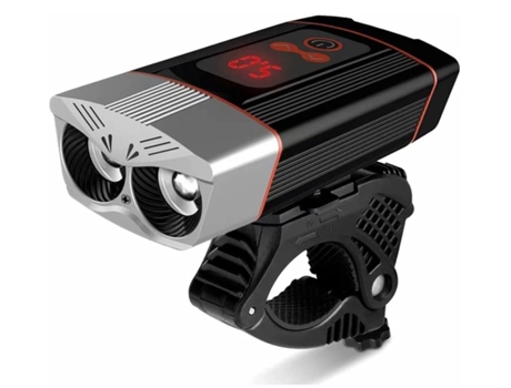 Luz de bicicleta 2400 lúmenes 5200Mah impermeable USB recargable bicicleta luz de ciclismo con características de banco de energía - ENZONS negro