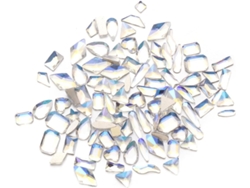100 Peças De Strass De Vidro Preto Para Unhas, Acessórios Para Decoração De Unhas.
