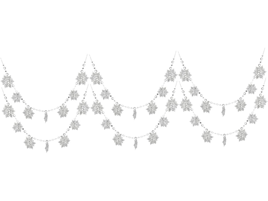 3 Juegos De Guirnaldas De Decoración De Árboles De Navidad Con Copos De Nieve, Adornos De Wonderland Two
