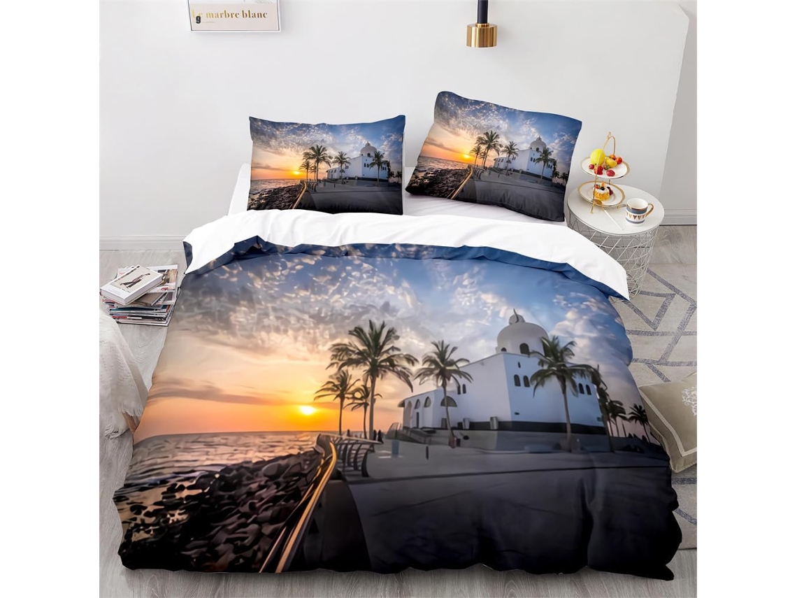 Juego Ropa Cama Niños Niñas Adolescentes Funda Nórdica Color Juego Funda Almohada Diseño 140 X 200 Cm