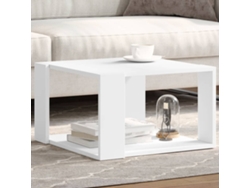 Mesa De Centro Madera De Ingeniería Blanca 51,5x51,5x30 Cm