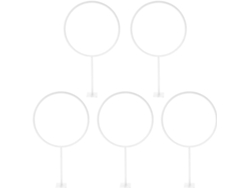 Juego de 5 soportes de pared multifuncionales, 5 mm, deportivo