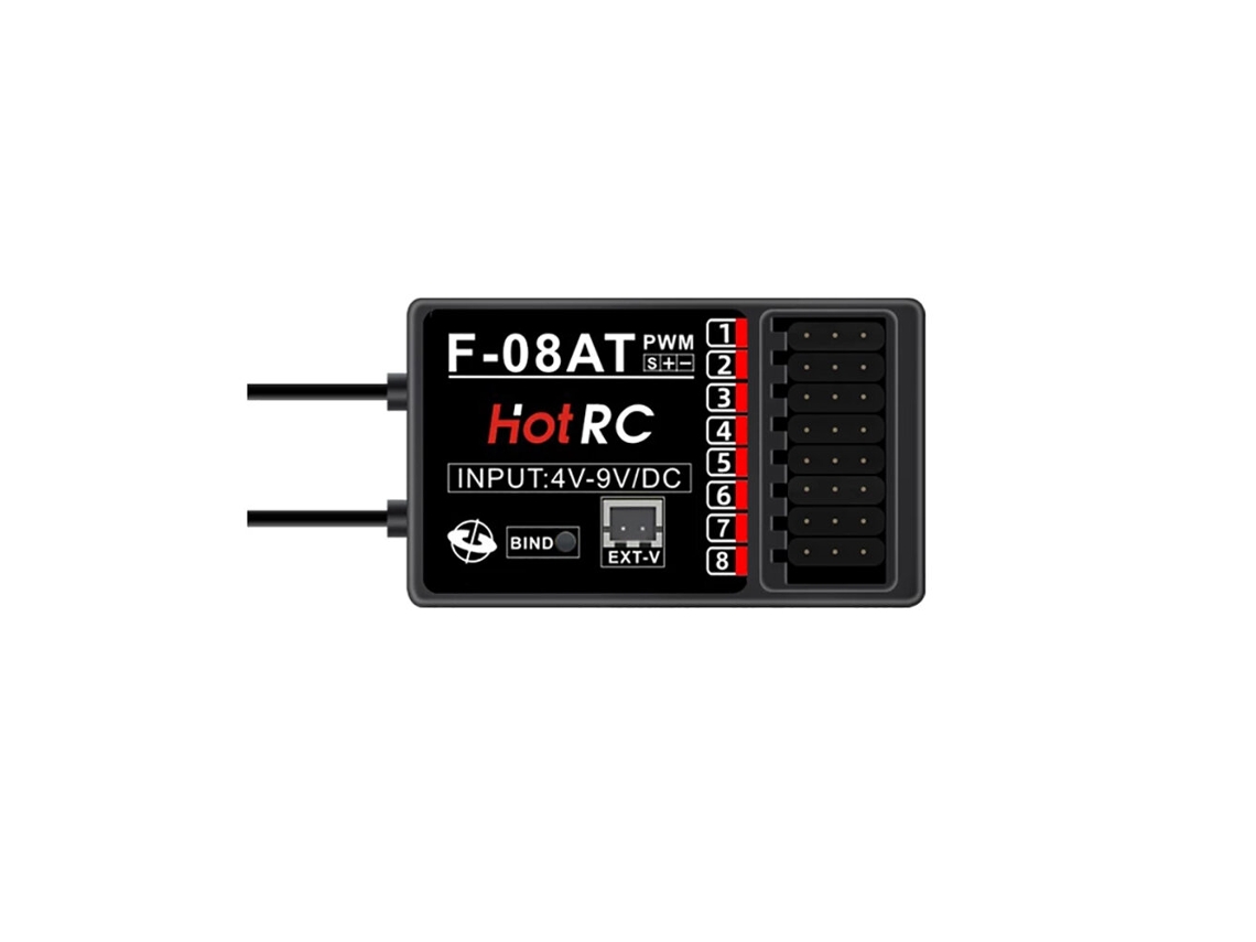F-08athotrc F-08a/f-08at Receptor Pwm 8ch 2.4ghz Para Transmisores Ds800 Ht-8a Ct-8b Coches Barcos Tanques Rc