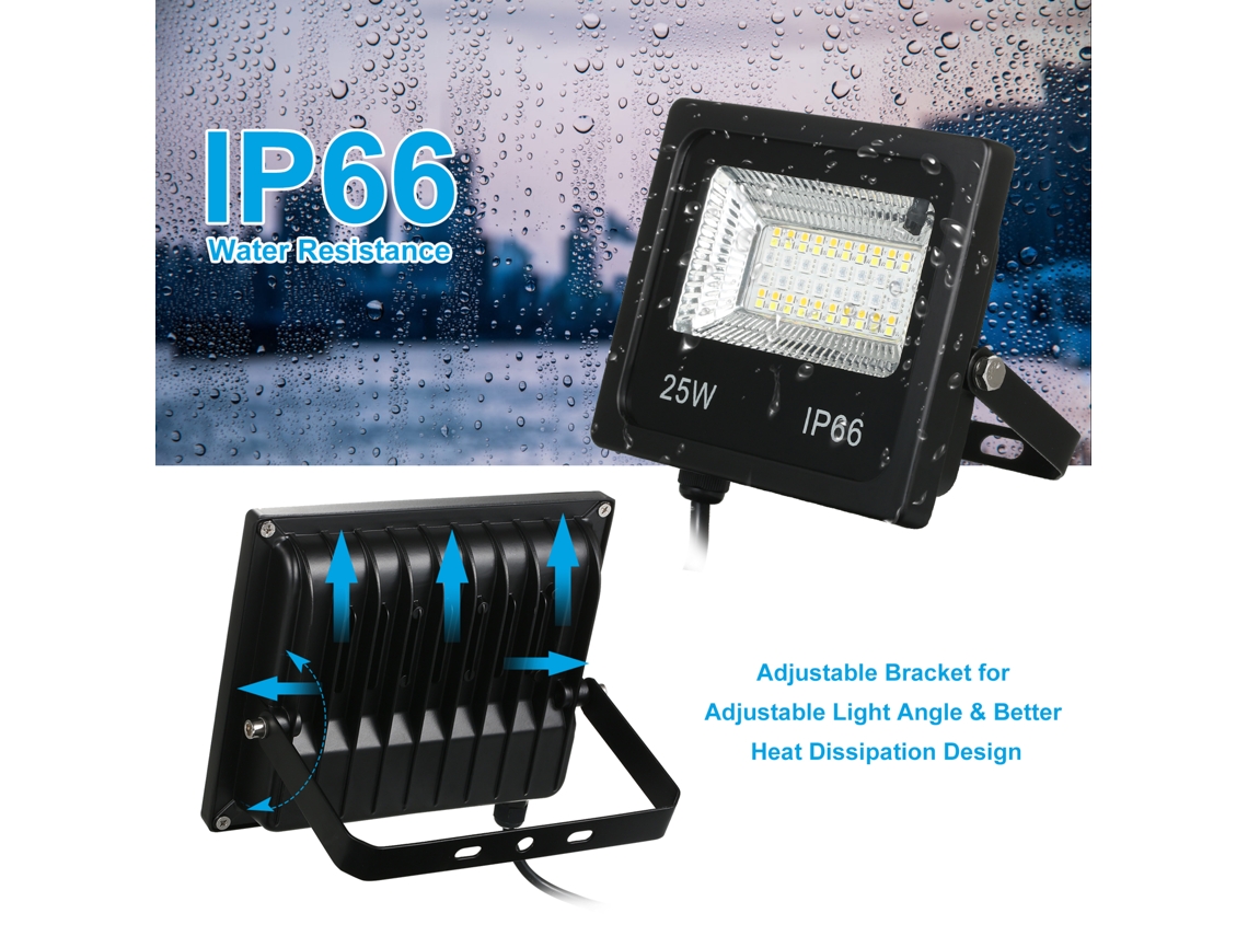 Lámpara de proyección LED para exteriores 2026, 25 W, RGBCW, 64 LED, IP66, control por aplicación, sincronización con música, 85-265 V