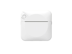 Mini impresora portátil Bluetooth Sfushos para fotos escolares y errores (blanca, 1 rollo incluido)