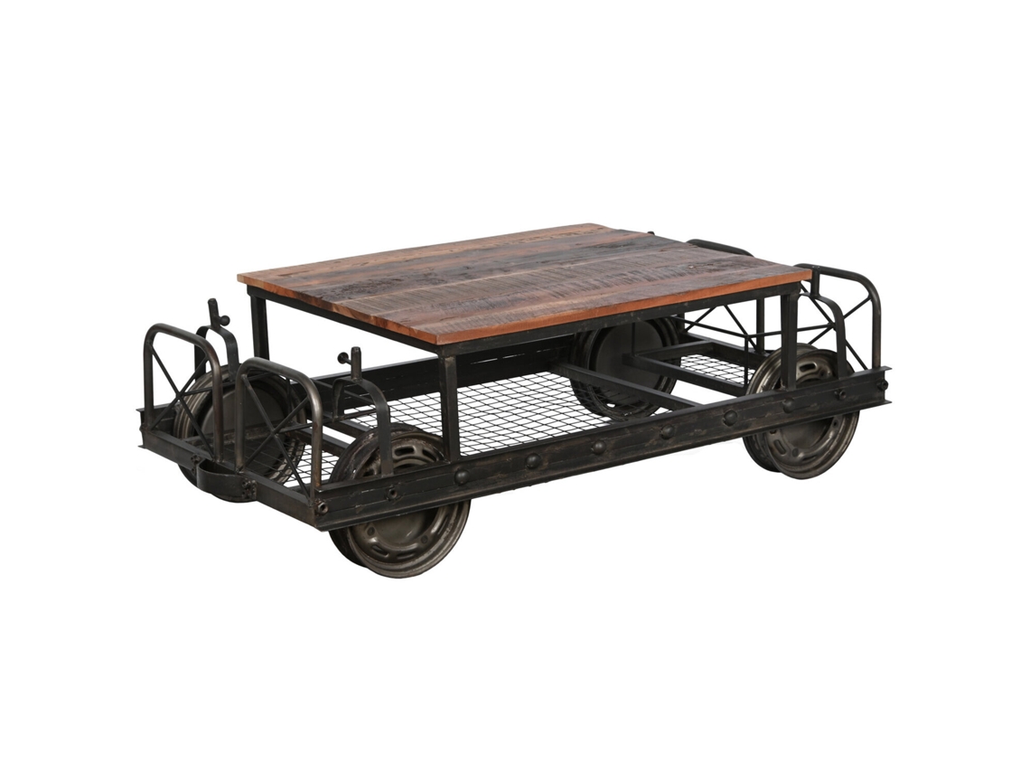 Mesa Centro Metal Negro 147x48x76cm