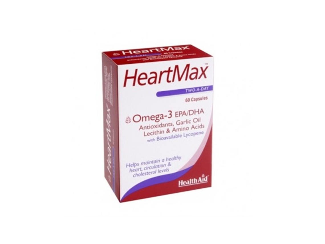 Complemento Alimentar HEALTH AID Heartmaxulas (60 Cápsulas)