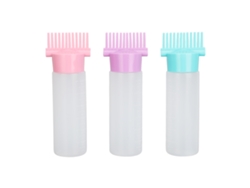 3 Piezas Botella Aplicadora De Tinte Para Cabello Con Brocha, 6 Oz