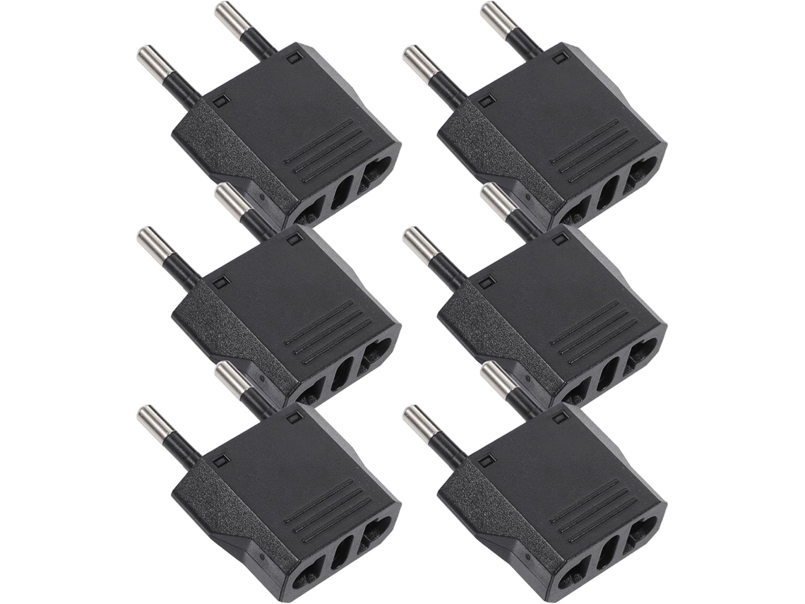 Juego De 6 Adaptadores Americanos De Cobre, Compactos Y Portátiles, Accesorios Para Viajes, Hogar Y Oficina.