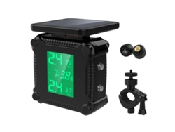 Monitor De Pressão De Pneu Sem Fio Moto Com Alarme De Temperatura Carregável Usb Tela Lcd À Prova D'água