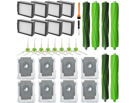 Paquete de 27 piezas de repuesto compatibles con aspiradora Roomba I7 Series, I7, I7, I3, I4, I4, I6, I6, I8, I8, E5, E6, E7