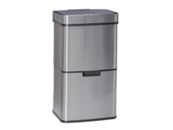 Relaxdays Cubo Basura Reciclaje Con Sensor, Acero Inoxidable, Plateado, 74.5 X 42 X 31.5 Cm