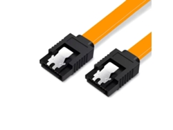 Cable De Datos Sata 3.0 Para Disco Duro, 6 Gb/s Con Bloqueo Lateral, 50 Cm, Apto Para Hdd Y Ssd. Color Amarillo. Panoona