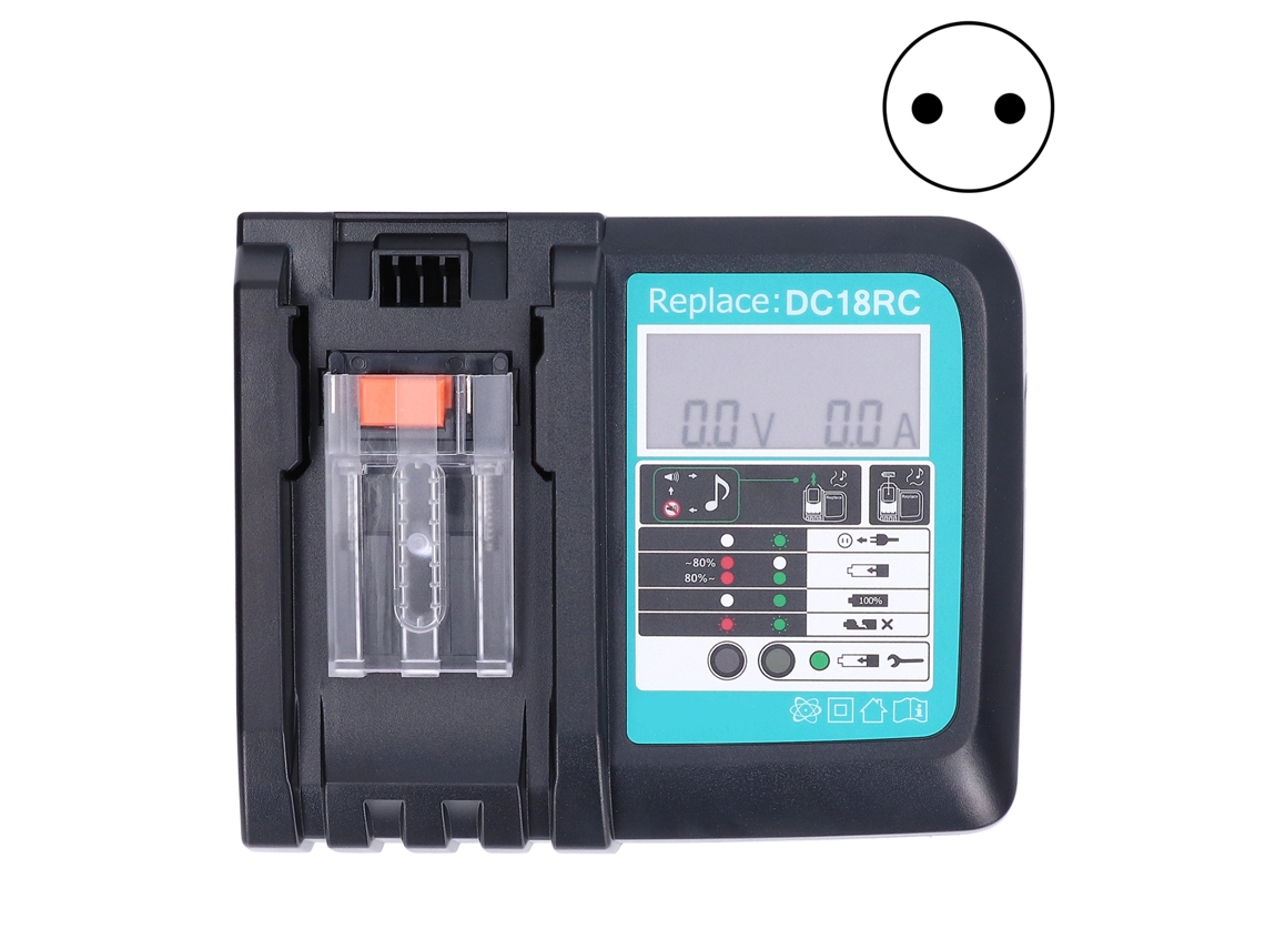 Cargador De Baterías De Litio Para Dc18rc 14.4v/18v Li Ion Bl1860 Bl1430 Serie Plug 100‑240veu