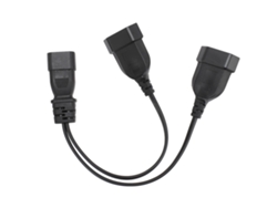 Cable Divisor Iec320 C14 Macho A 2 Hembras Eu4.0, 0,32 M, Para Altavoz De Lámpara De Mesa De 12,6 Pulgadas.