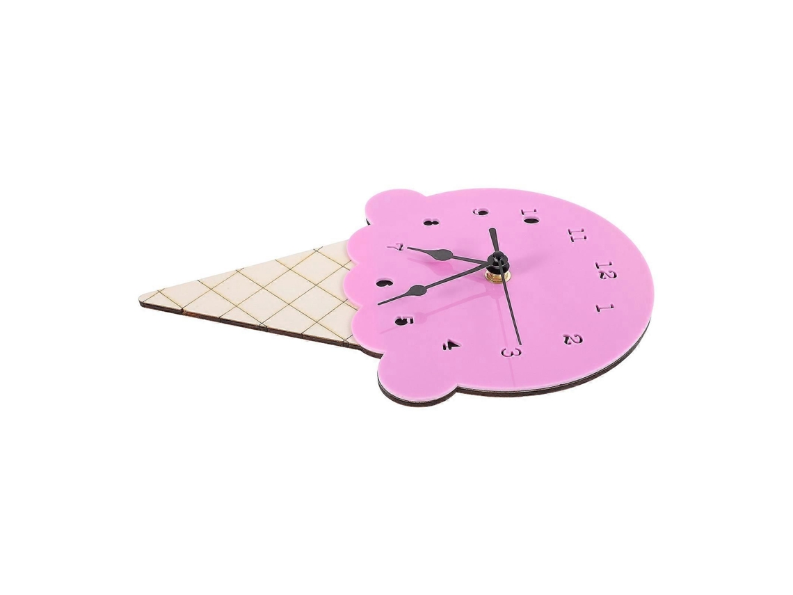 Reloj de pared GOKOCO con diseño de helado de dibujos animados para la decoración de habitaciones infantiles (2 unidades)