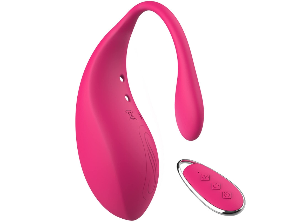 Vibrador De Masaje Porttil Con Control Remoto Inalmbrico Con 12 Vibraciones Para Mujeres (rosa Roja)