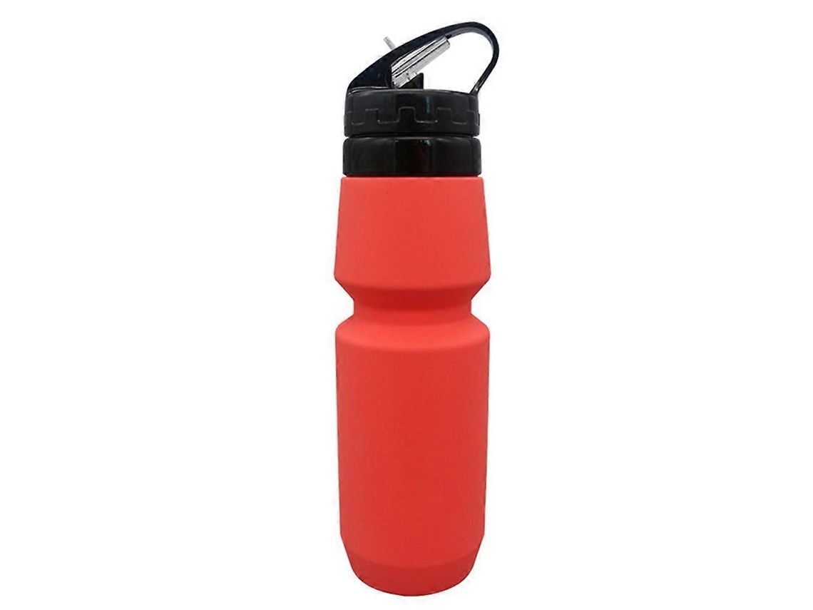 Botella de agua plegable de silicona reutilizable de primera calidad para senderismo.
