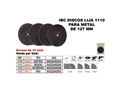 Ibc 1-111   5 discos lija 127mm metal grueso