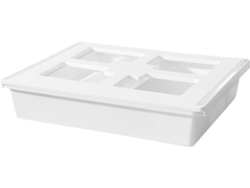 Organizador Grande Blanco Para Cajones Debajo Del Escritorio, Caja De Almacenamiento Adhesiva, No Requiere Perforación.