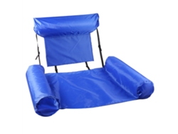 Colchoneta Flotante De Pvc Azul Oscuro Para Piscina Colchoneta Inflable Plegable Para Playa Deportes Acuáticos Tumbona Hamaca