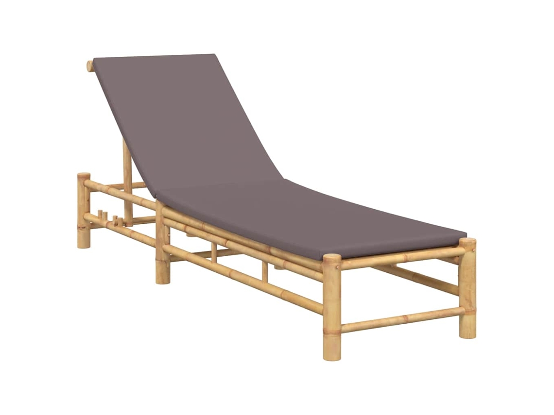 Maison Exclusive - Tumbona Con Cojines 55x199x30 Cm Bambú