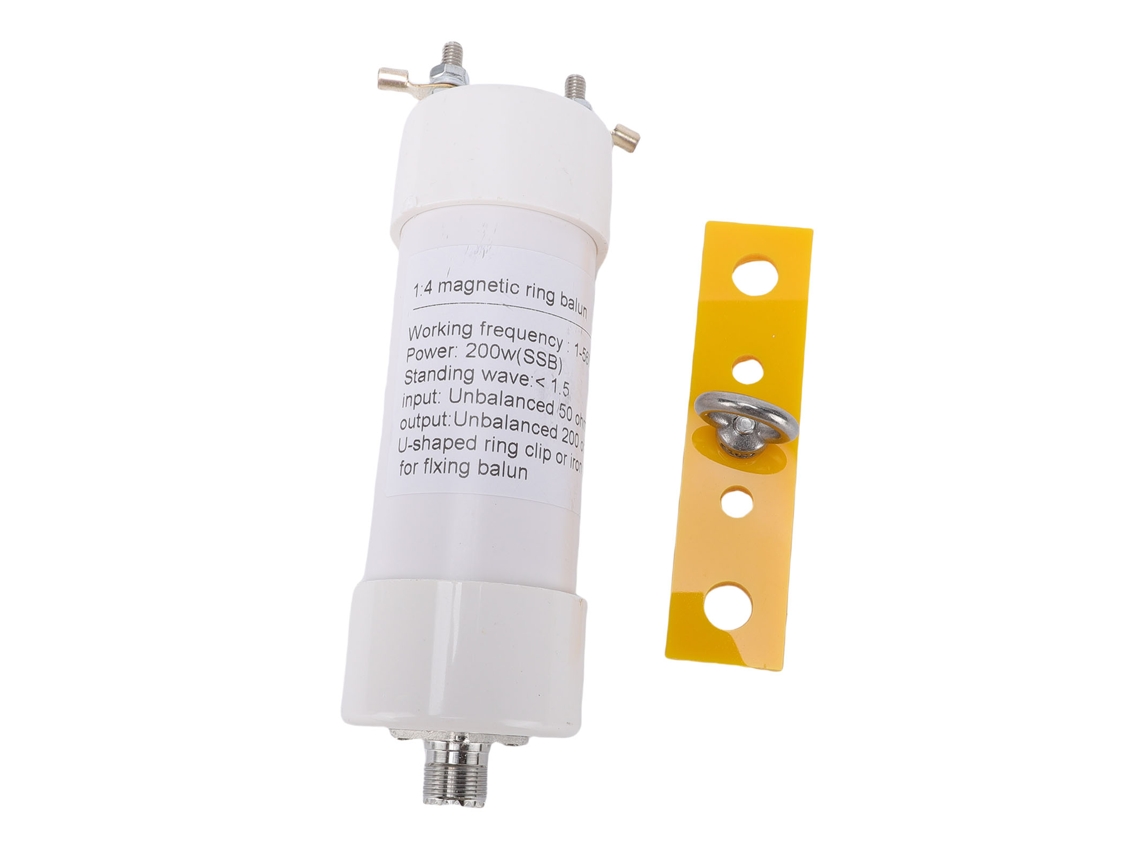 Balun 1:4 Para Antenas Windom 1-56mhz 50ω A 200ω Transformador De Impedancia De Onda Corta 200w