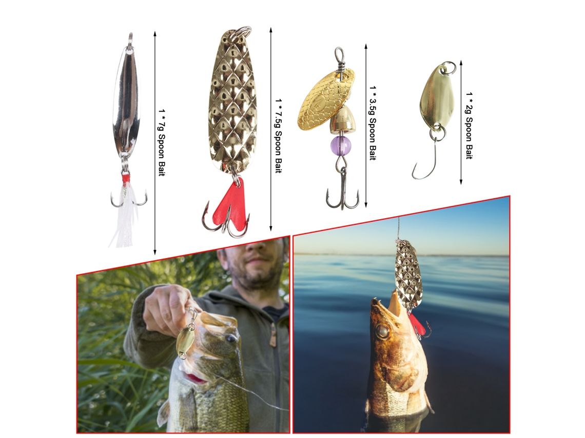 Kit De 83 Señuelos De Pesca Para Lubina, Trucha Y Salmón, Con Accesorios Y Herramientas De Pesca.