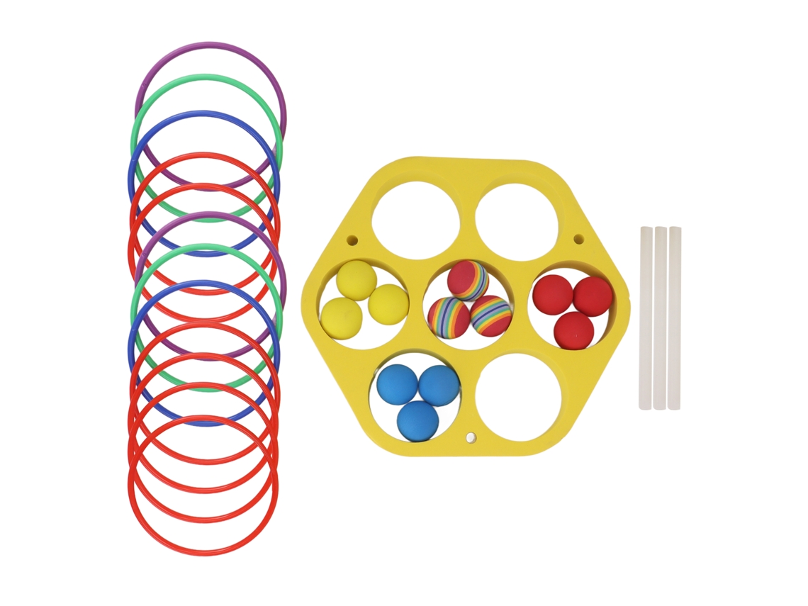 Juego de billar con aros y pelotas de EVA para niños y adultos.
