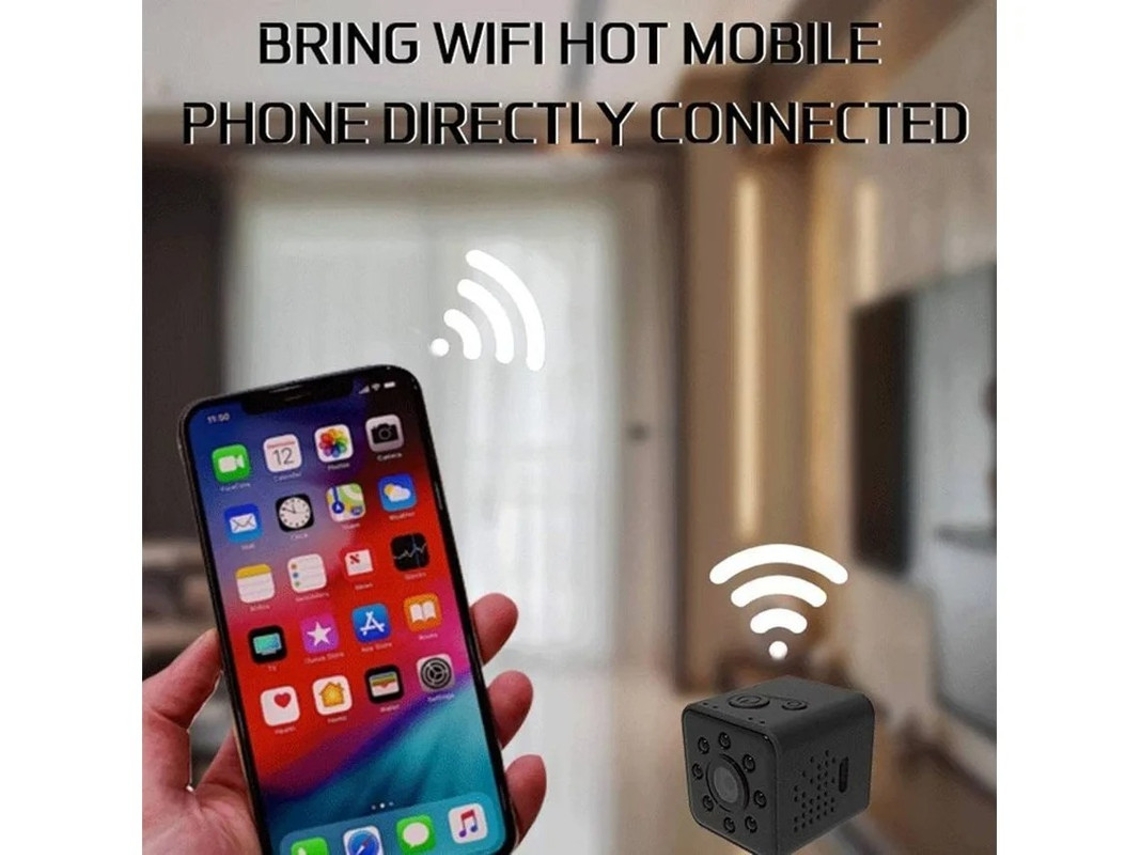 Mini cámara wifi Full HD 1080p, impermeable, visión nocturna, Yizhood (azul)