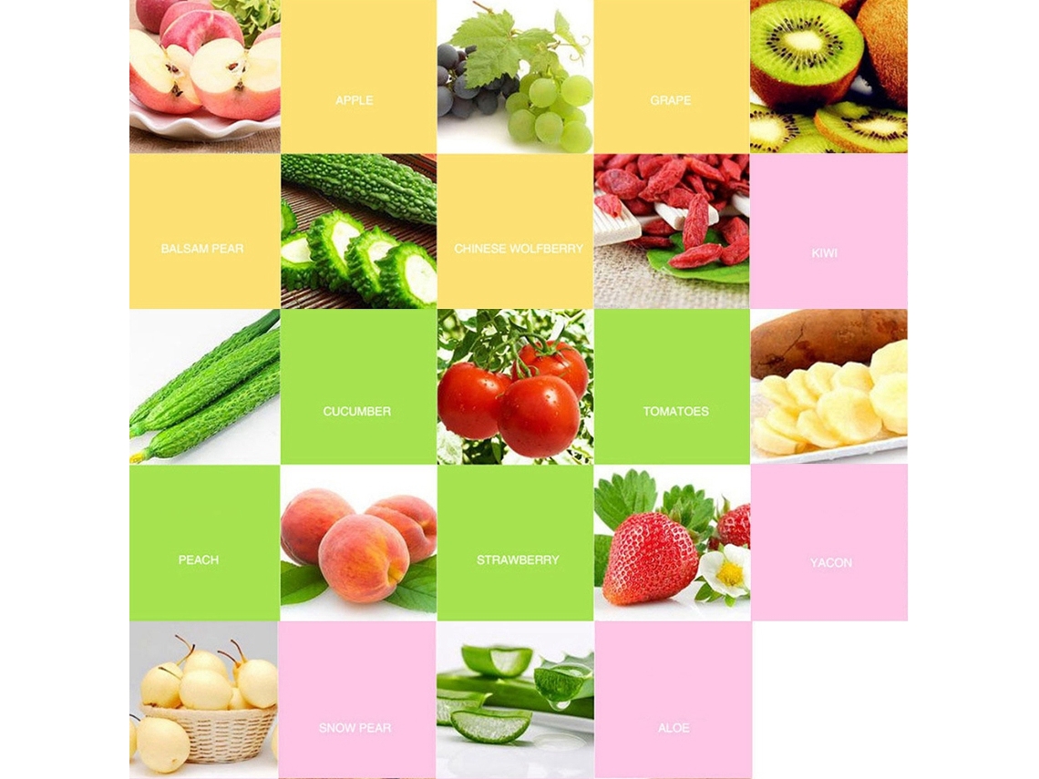 Mascarilla facial elaborada con frutas y verduras naturales, cuidado facial con colágeno