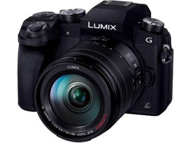 Kit Cámara Mirrorless PANASONIC Lumix DMC-G7H + G VARIO 14-140mm (Negro - 16 MP - ISO: 100 - 25600)