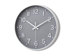 2026-reloj De Pared 30 Cm Silencioso Sin Tic Tac Con Números Árabes 3d Gris Blanco