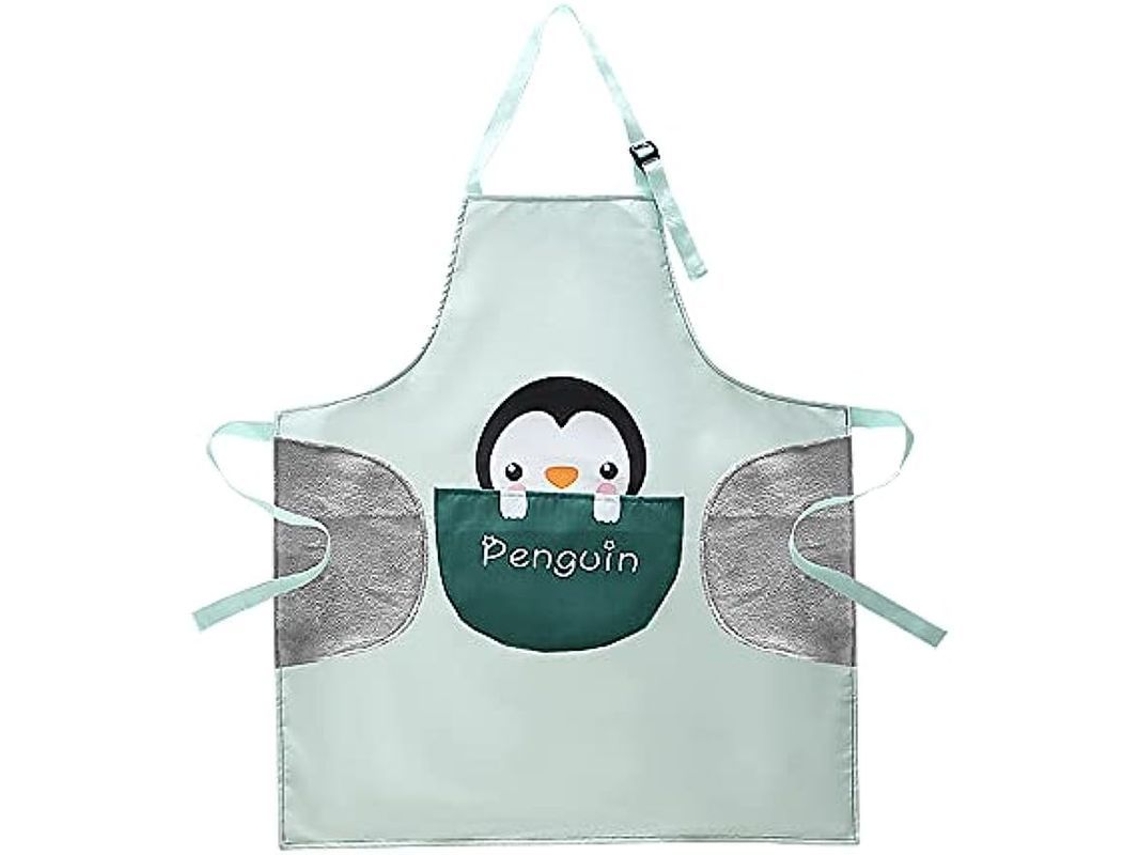 2026-33144-delantal De Animalito Cútico Impermeable Ajustable Para Cocina Barbacoa Niños Adolescentes Pingüino