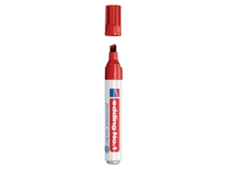 Marcador Edding Permanente 1 Rojo - Punta Biselada 5 Mm