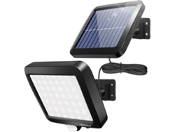 Lámpara solar para exteriores con detector de movimiento, con 3 modos de funcionamiento automático con detección, cable de 5m, A PAPUQ
