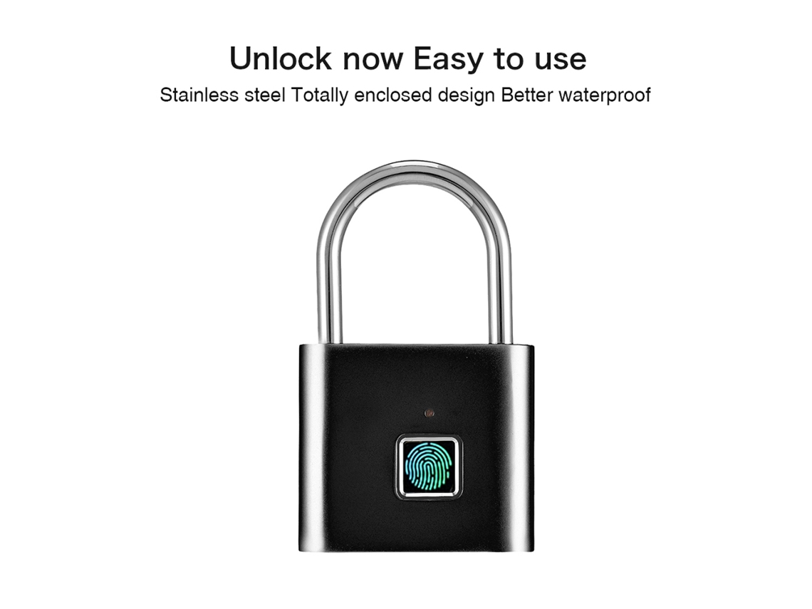 Cerradura Inteligente Compacta Con Huella Dactilar Para Armarios, Con Batería Usb De Larga Duración.