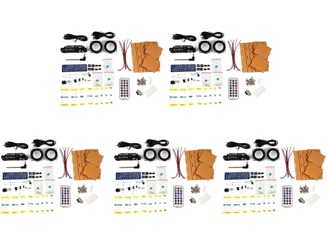 Kit De 5 Altavoces Bluetooth Para Proyectos De Bricolaje Con Radio Fm De 87,5-108 Mhz.