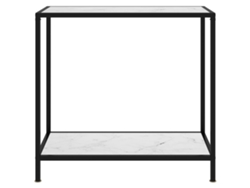 Maison Exclusive - Mesa De Consola Blanco Vidrio Templado 80x35x75 Cm