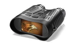 Binoculares nocturnos 4K Guardar foto y video Zoom 8X, largo alcance, IP54 a prueba de agua, gafas con pantalla TFT para caza, camping (negro) CHRONUS